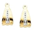 18K Two-Tone Gold Diamond Earring Jackets - 0.15 Ct.