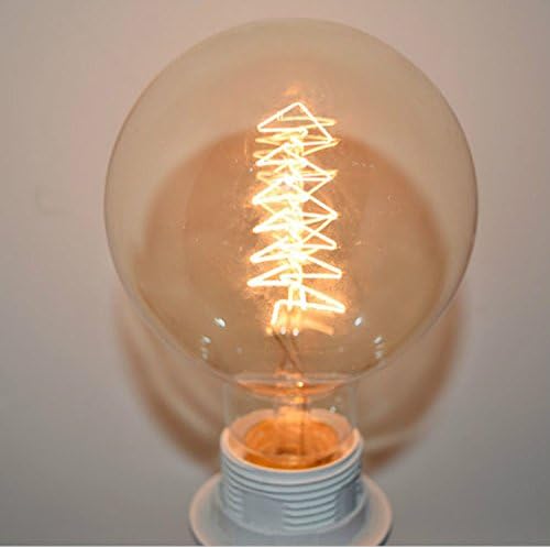 Art Bulb (1 Pack) G95T Globe Vintage Christmas Tree Filament Edison Bulb with E26 Medium Base, 40W, 110-120VAC, Soft White, for Hanging Pendant Light Fixtures