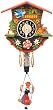 German Black Forest Clock - Girl on Swing - Wind-up German Black Forest Clock - Girl on Swing - Wind-up