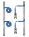 Produkt-Bild: Braun Gasflaschenhalter zur Ladungssicherung, Set: 2 Lochschienen + 2 Spanngurte mit Fittinge