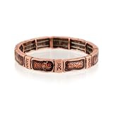 Antique Style Rose Color Inspirational Stretch Hope Joy Love Happy Bracelet Fashion Jewelry