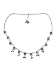 Chalcedony waterfall necklace, Sky Dancer - Handmade Sterling Silver Waterfall Chalcedony Necklace