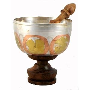 Tibetan Singing Bowl- 5 Inch Silver
