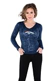 Touch by Alyssa Milano Denver Broncos Women's Burnout Thermal Long Sleeve T-Shirt XX Large