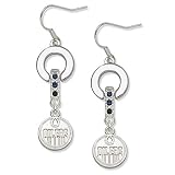 Blue Crystal Edmonton Oilers MVP Dangle Earrings