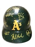 2012 Oakland Athletics Team Autographed Full Size Batting Helmet with 23 Signatures Total Including Notables: Bob Melvin, Jemile Weeks, Coco Crisp, Josh Reddick, Jonny Gomes, Chris Carter, Michael Taylor & More! Proof Photo of the A's Signing for Us.