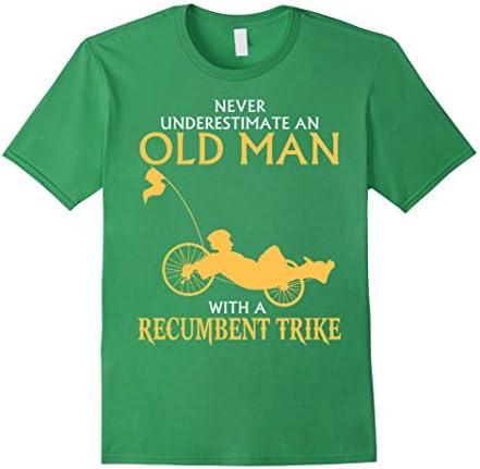 Men's Never underestimate an old man with a recumbent trike 3XL Grass