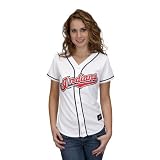 MLB Women's Cleveland Indians Travis Hafner White Home Short Sleeve 5 Button Synthetic Replica Baseball Jersey Spring 2012  (White, Medium)