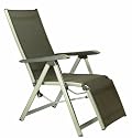 Kettler Basic Plus Relaxsessel silber/anthrazit, Gestell silber, Textilene anthrazit