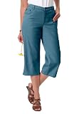 Stretch Capri Pants, 5-Pocket Styling (Indigo Sandblast,24 W)