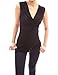 PattyBoutik Cowl Neck Ruched Sleeveless Faux Wrap Pullover Casual Cami Tank Top