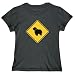 SIGN Komondor - CROSSING SIGN Dogs Womens T-Shirt (Dark Silver, Sizes X-Small - XXX-Large)