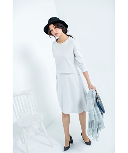 (インディヴィ) INDIVI [L]ウール切り替えカットソー 12719917