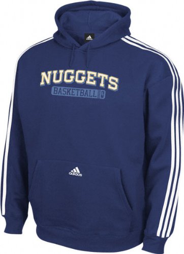 Denver Nuggets adidas 3-Stripe Hooded Sweatshirt