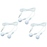 3 pack headphone with microphone for iphone 2g 3g 3gs 4g Generic WHITE Color Wireless Phone Accessory ipod earbuds