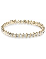 10k Gold S-Link Diamond Tennis Bracelet (5 cttw, I-J Color, I1-I2 Clarity)