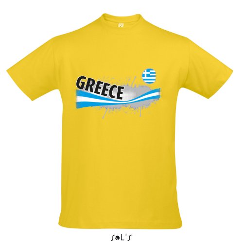Fanshirt Herren GREECE, Griechenland Ländershirt EM / WM Trikot S-XXL , Gold , M