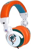 iHip NFH22MID NFL Miami Dolphins DJ Style Headphones, Orange/White/Green