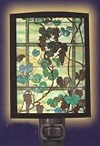 Fine Art Nightlight--Lithographed Reproduction of Tiffany Stained Glass Ivy Window Night Light