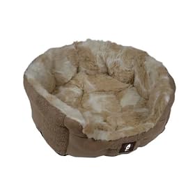 Yap Delicato Giraffe Faux Suede Oval Bed, 26 inch