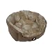 Yap Delicato Giraffe Faux Suede Oval Bed, 26 inch