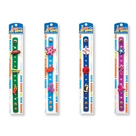 Zig-A-Roo's Adjustable RUBBER CHARM BRACELET w  3 Charms!