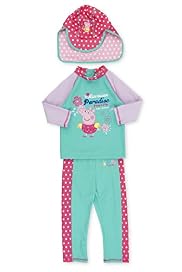 Safe in the Sun Peppa Pig & Spotted Swimsuit & Hat