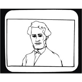 Mouse Pad with man, "black and white", bust, president, portrait, scholar, "Washington D.C."