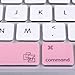 Case Star ® Pink and White Color Silicone Keyboard Cover Skin for Macbook 13
