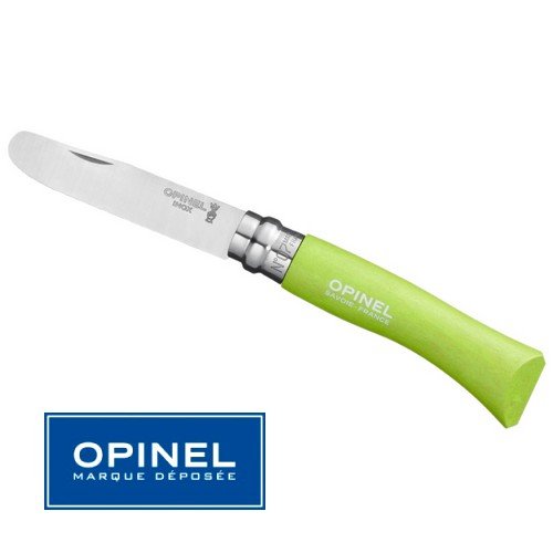 -Couteau Enfant Bout Rond - Mon Premier Opinel N° 7 - Manche Charme Vert
