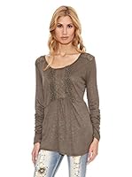 Peace & Love Camiseta Manga Larga Pyrite (Caqui)