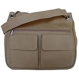 Piel Shoulder Bag with Front Pocket