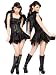 Sexy Black Gothic Angel Costume - SMALL/MEDIUM
