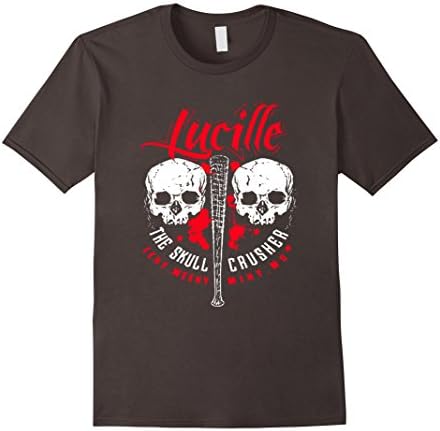Men's Lucille Skull Crusher T-Shirt Walking The Dead Medium Asphalt