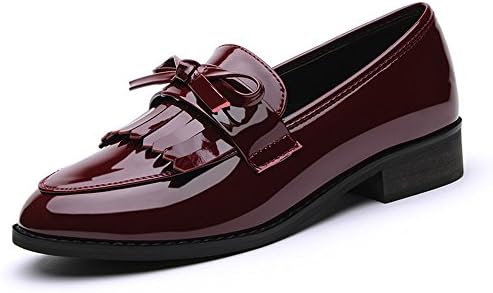 Laikajindun Delicate Women's Artificial Leather Round Mouth Bowknot Loafers