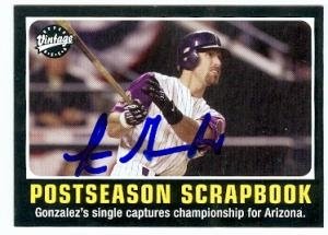 Luis Gonzalez Autographed/Hand Signed Baseball Card (Arizona Diamondbacks) 2002 Upper Deck Vintage #