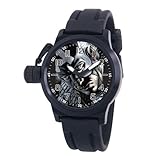 Marvel Comics Men's MA0707-D446-BlackRubber 'Captain America' Crown Protector Watch