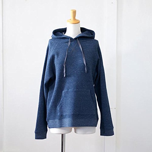 (イチ) ICHI ワッフル生地　長袖フードパーカー