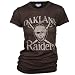 Oakland Raiders Women's Vintage Short Sleeve T-Shirt (Black, Large)