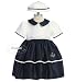 KAJIN 女の子ワンピース★帽子付き♪紺襟のセーラーワンピースセール30%OFF