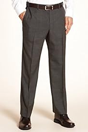 SupercreaseÃ‚Â® Active Waistband Flat Front Trousers with Wool