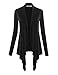 LL WSK849 Womens Off-Duty Open Front Cardigan XXXL BLACK