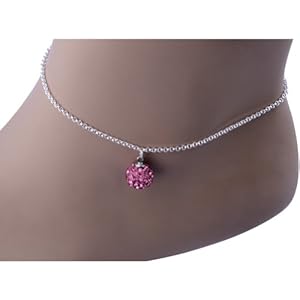 Kadima Swarovski Elements Crystal Disco Ball 10mm Bracelet,Bracelet Length 8.5 Inches,Rose