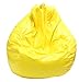 Gold Medal 30011209816TD Large Wet Look Vinyl Tear Drop Bean Bag, Yellow