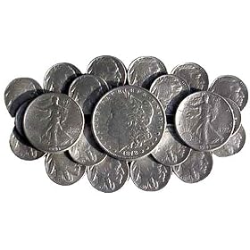 Mens MONEY COINS Alternative Retro Metal Belt Buckle