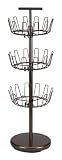 Household Essentials 2138 Three-Tier Revolving Shoe Tree, Bronze