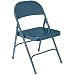 National Public Seating 50 Series All Steel Standard Folding Chair with Double Brace, 480 lbs Capacity, Char-Blue (Carton of 4)