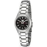 Seiko Women's SYMC27 Seiko 5 Automatic Black Dial Stainless Steel Watch
