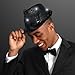 Black Sequin Light Up LED Fedora Hat