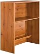 South Shore 3342086 Contemporary Logik Loft Desk with Hutch in Sunny Pine